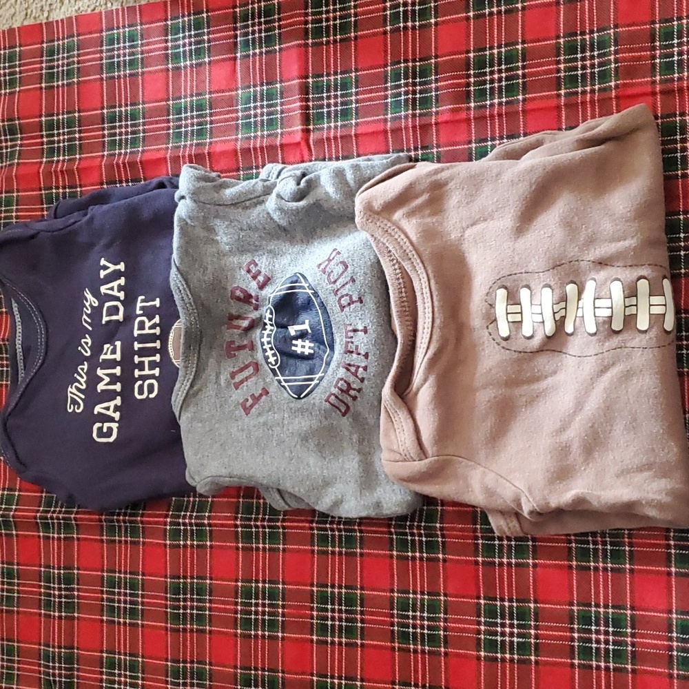 Long sleeve football onesies